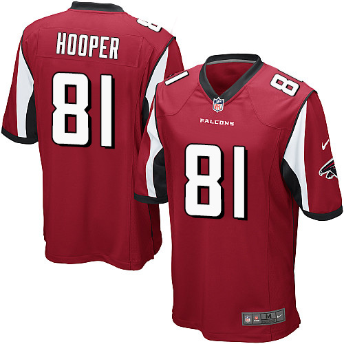 Nike Falcons #81 Austin Hooper Red Team Color Youth Stitched NFL Elite Jersey - Click Image to Close